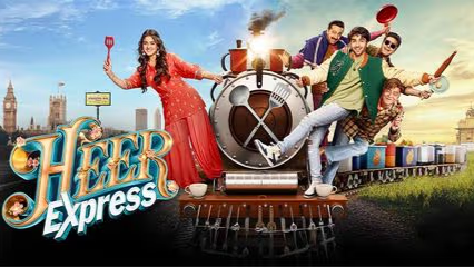 "Parmish Verma and Wamiqa Gabbi in a romantic scene from Heer Express movie 2025"